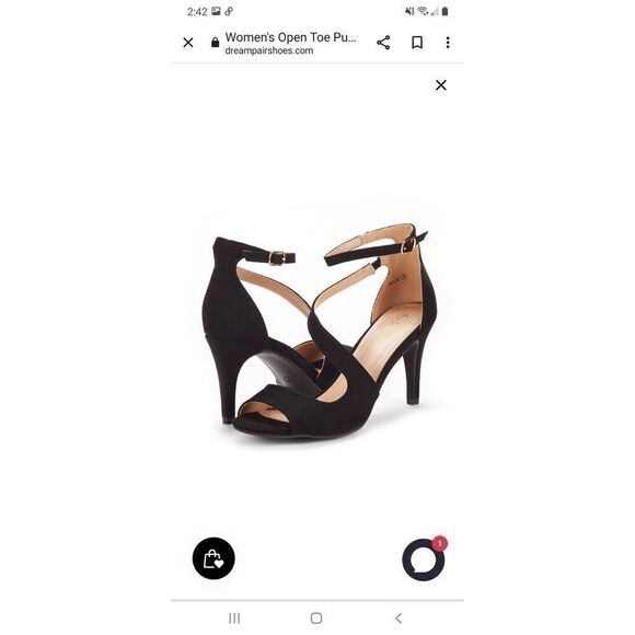 New Size 6 Black Dream Pairs Nile Open Toe High Heel Sandals - Picture 1 of 9